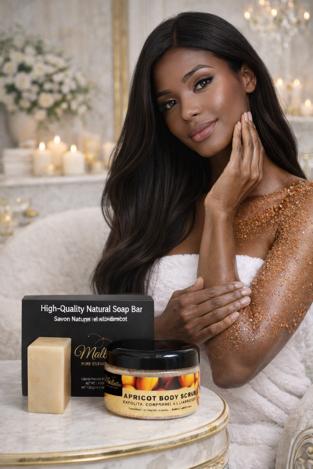 Apricot Glow Duo – Body Scrub & Natural Soap