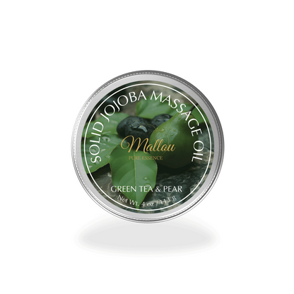 Green Tea & Pear Solid Jojoba Massage Oil